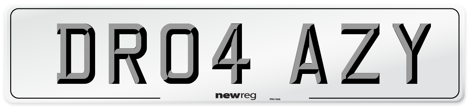 DR04 AZY Number Plate from New Reg